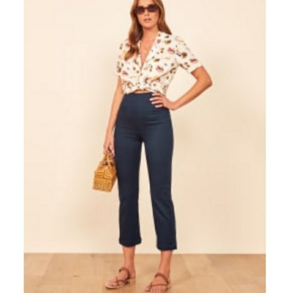 Reformation Marlo pants BLUE